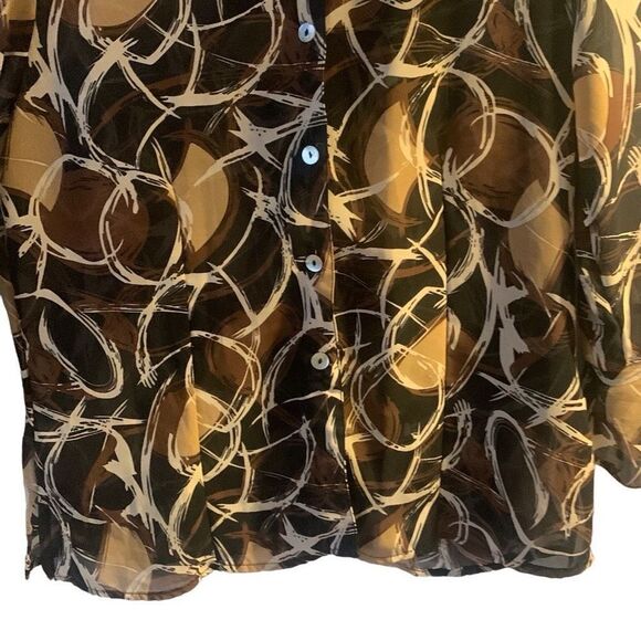 Pre Owned Women’s Sere Nade Button Up Blouse Sz Sm Festive Comfy Style Upscale - Picture 9 of 9